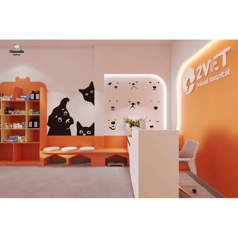 مخصص. أثاث متجر الحيوانات الأليفة المخصص |   رفوف وعدادات عرض خشبية |   تركيبات متجر البيع بالتجزئة مع إضاءة LED لمتجر الحيوانات الأليفة الداخلي