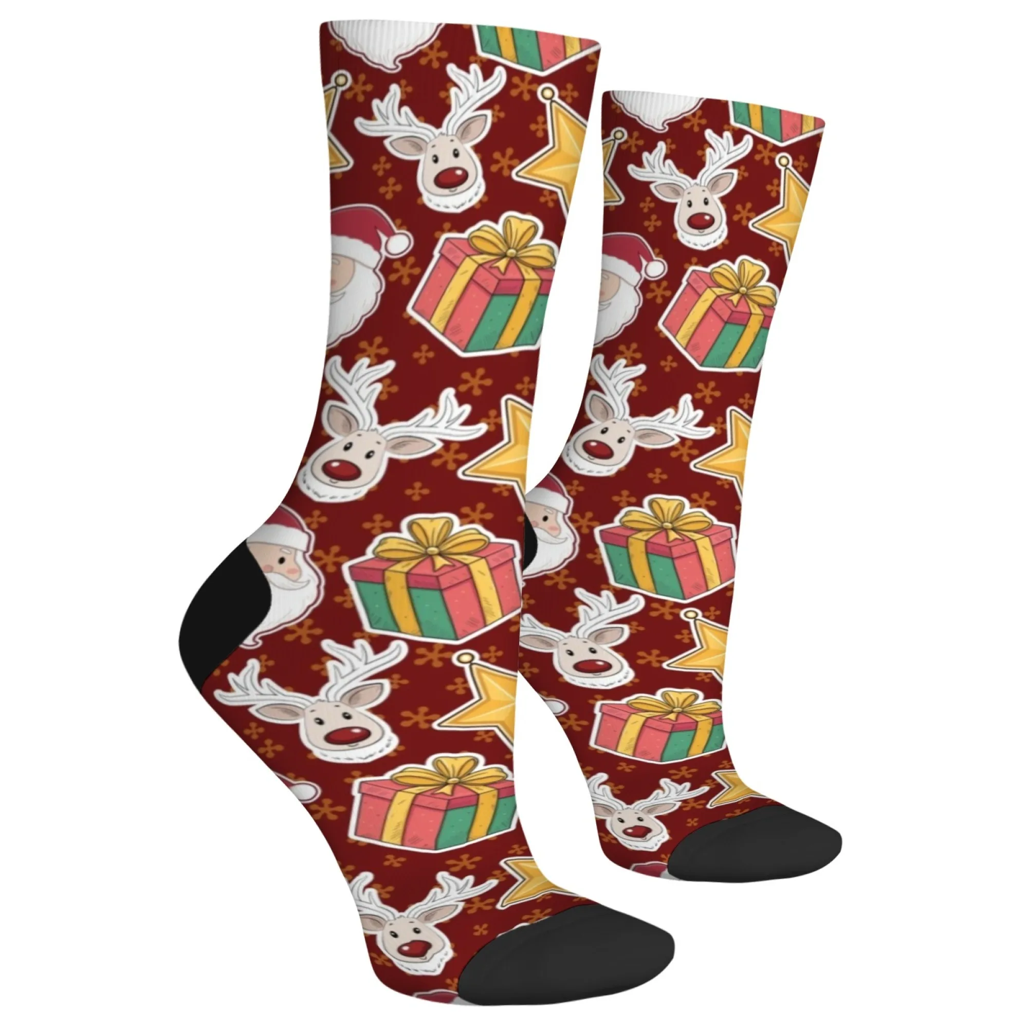 Calcetines lindos de dibujos animados de Navidad novedad divertidos calcetines de hombre estilo Harajuku cómodos calcetines casuales cálidos de moda regalo de vacaciones Unisex