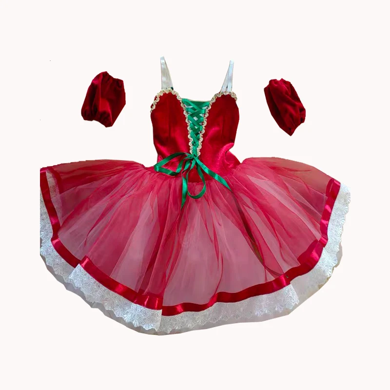 Adult Ballet Tutu Skirts Performance Clothing Girls Red Swan Lake Dance Costumes Ballerina Dress Professional Kids Ballet Dress