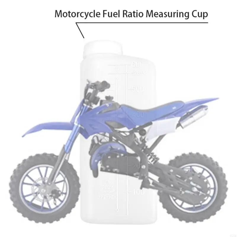 M76E Motorcycles Dirt Mixing Bottle Precisions Gradations Plastic Construction