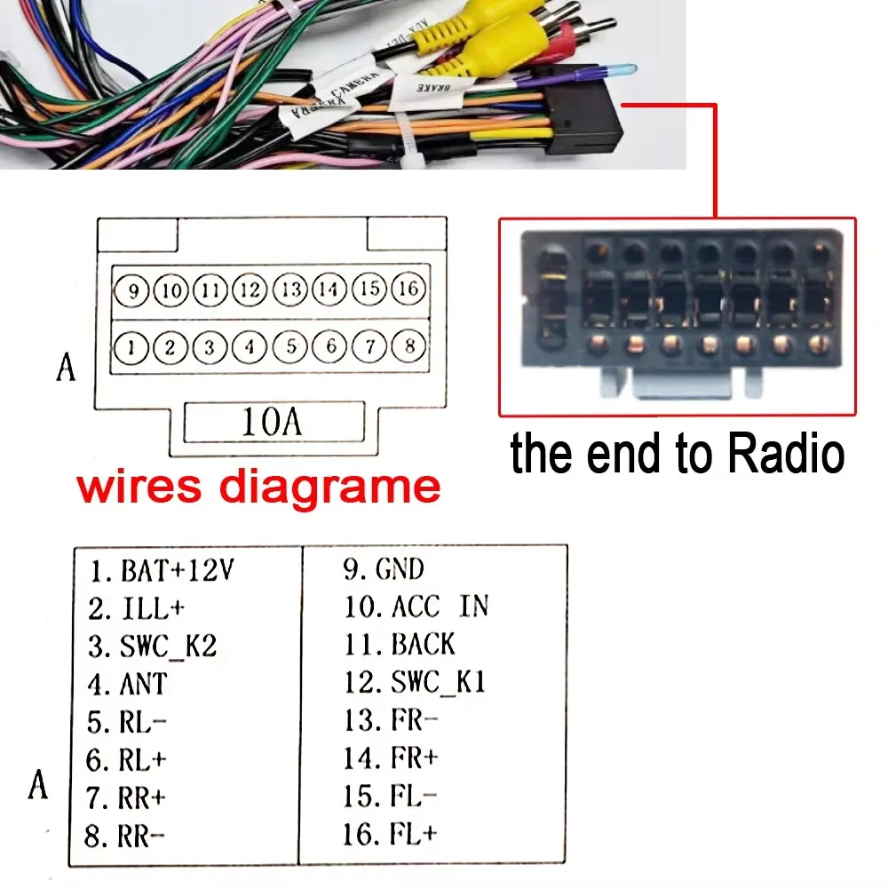 Car Stereo Radio GPS Power Wire Harness Adapter with Canbus Decoder For Toyota Series Prius Camry car JBL and original camera