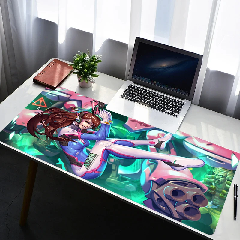 

Mouse Pad Laptop Non Slip Extended Desktop Cartoon Mouse Mat PC Rubber O-overwatch D.Va Keyboard Pad Gaming Accessories Mousepad