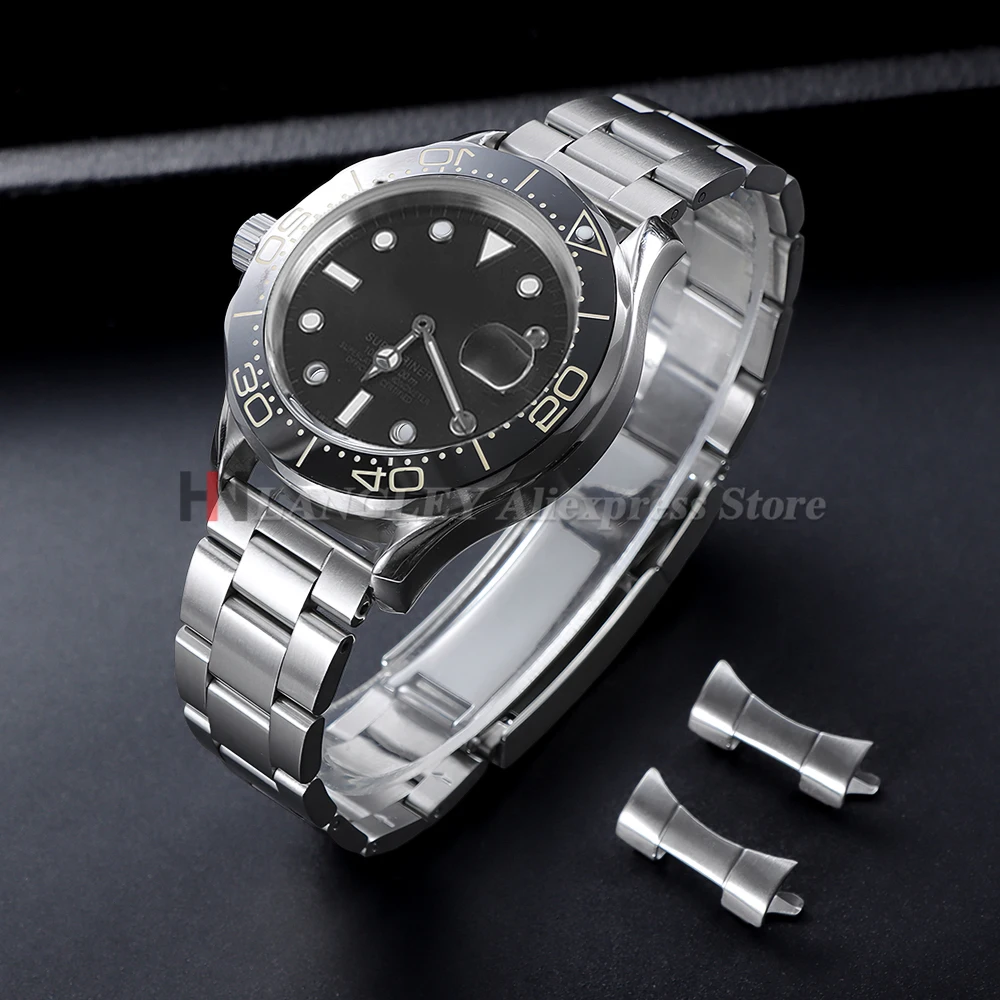 롤렉스용 곡선형 금속 시계줄 20/21/22mm 오이스터용 퍼페츄얼용 스테인리스 스틸 폴딩 버클 팔찌 액세서리