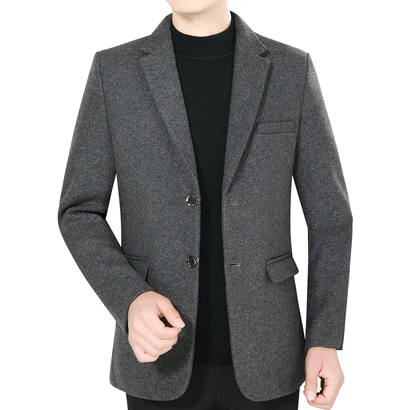 เสื้อสูทผู้ชาย ฤดูใบไม้ร่วง ปี 2025 ไม่ต้องรีด ปกพับได้ เสื้อคลุมผู้ชาย สไตล์วินเทจ สีพื้น สำหรับธุรกิจลำลอง ใส่ทำงาน ใส่ไปออฟฟิศ เบลเซอร์ผู้ชาย