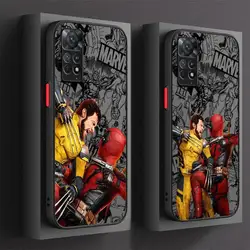 Marvel Deadpool Wolverine Phone Case for Xiaomi Redmi 13C12 5G 10C 12C 9 10 9A 9T 9C A1 A2 Plus K40 Pro Matte funda Cover