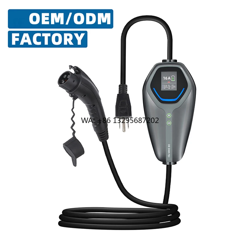 

Универсальное портативное зарядное устройство для электромобилей 3,5 кВт, настенное, готовое к установке, с разъемом Type1 J1772, 16А, переменный ток, домашняя зарядная станция, заводской OEM, американский стандарт