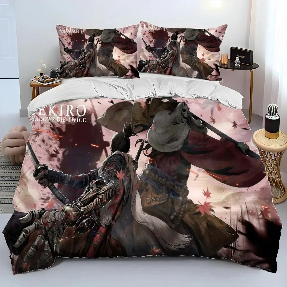 3D Print S-Sekiro Shadows Die Twice Game Bedding Set Duvet Cover Bed Set Quilt Cover Pillowcase Comforter king Queen Size