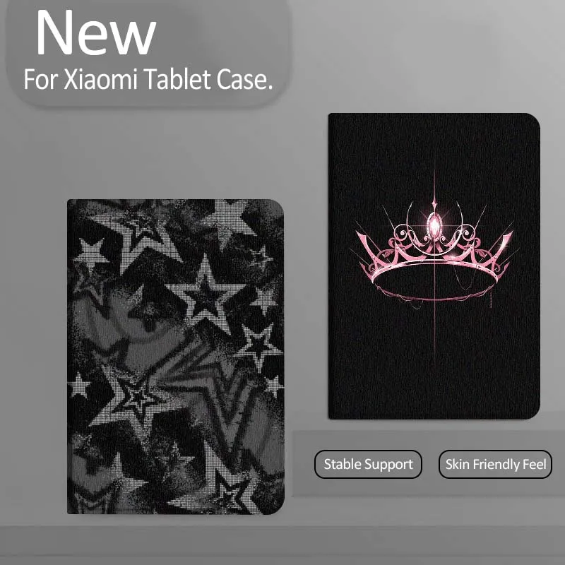 

Pink Crown Decoration Tablet Case For Xiaomi Redmi Mini Pad SE K 2 4 5 6 7 8 2023 2025 11 8.8 11.2 10.1 Pro Gift