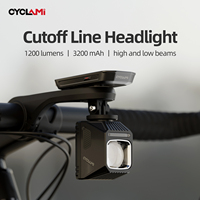 CYCLAMI CYC1200 Bicycle Cutoff Line Light Bike Hanging Front Lamp Headlight Night Riding MTB Road Flashlight Cycling Accessories
