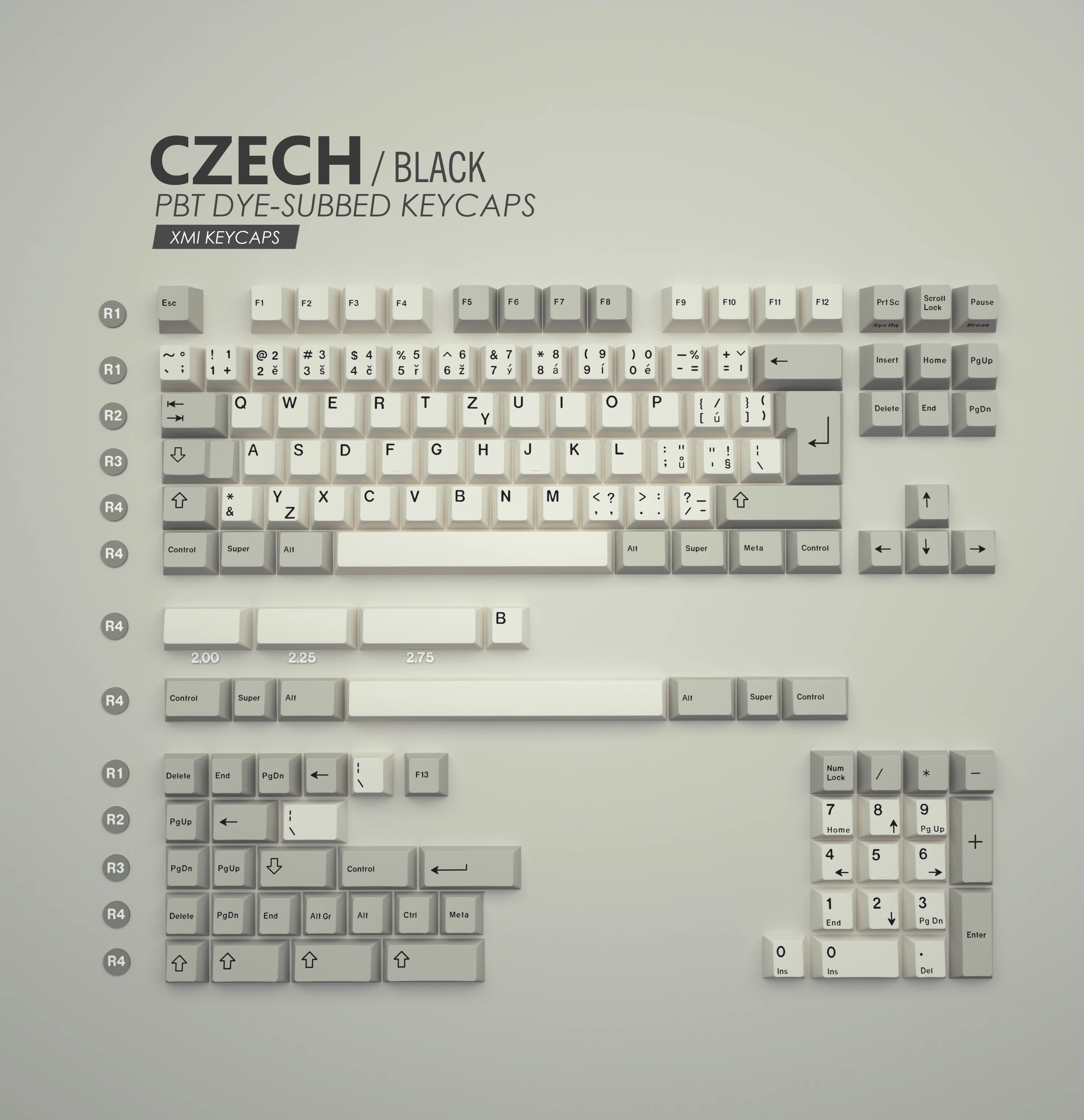 XMI Keycaps Mechanical Keyboard European Language Character French Spanish Serbia Slovenia Slavic Swedish Danish Keycaps DIY