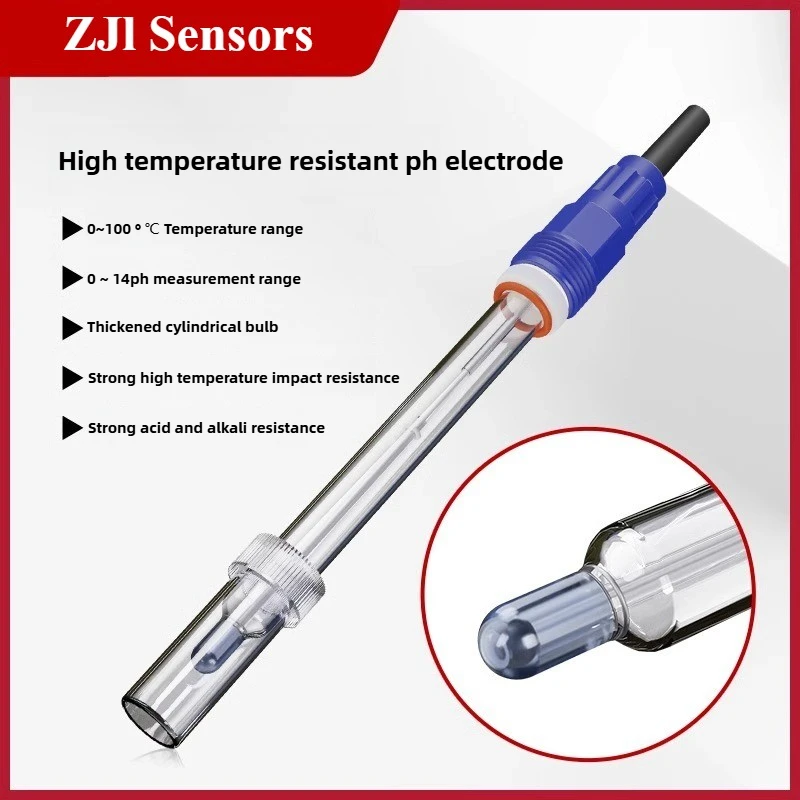 

ZJ-4 pH glass electrode, industrial online probe sensor, strong acid and alkali electrode, pure water pH electrode