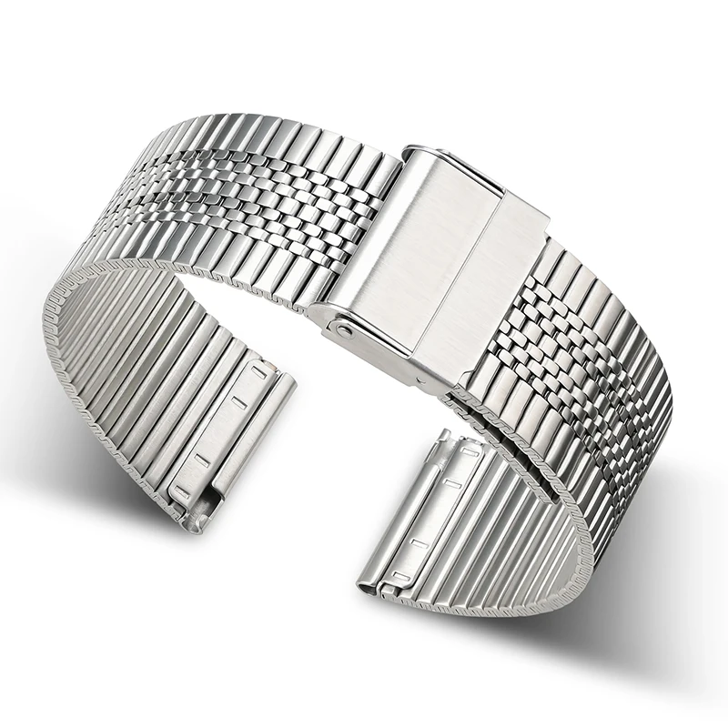 Uhrenarmband aus Edelstahl 316, Schnellverschluss, 20 mm, 22 mm, für Herren und Damen, universelles Metall-Ersatzarmband, Silber