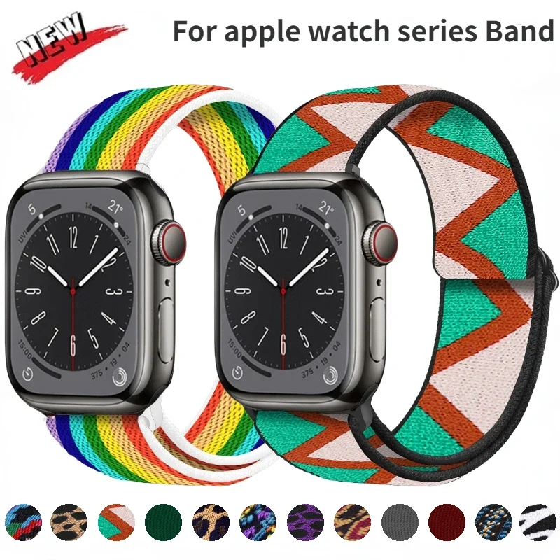 

Nylon Strap For Apple Watch Ultra/2 49mm 10 42mm 46mm 9 8 7 45mm 41mm Braided Bracelet Band iWatch 6 5 4 SE 44mm 40mm 42mm Belt