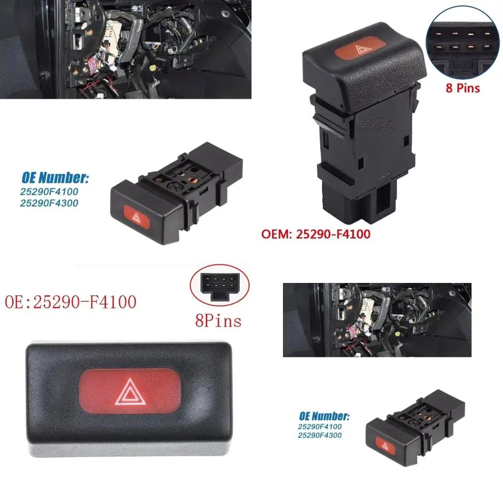  25290-F4100 25290F4300 for 1996-2000 Replacement Accessories Warning Hazard Emergency Light Switch Button