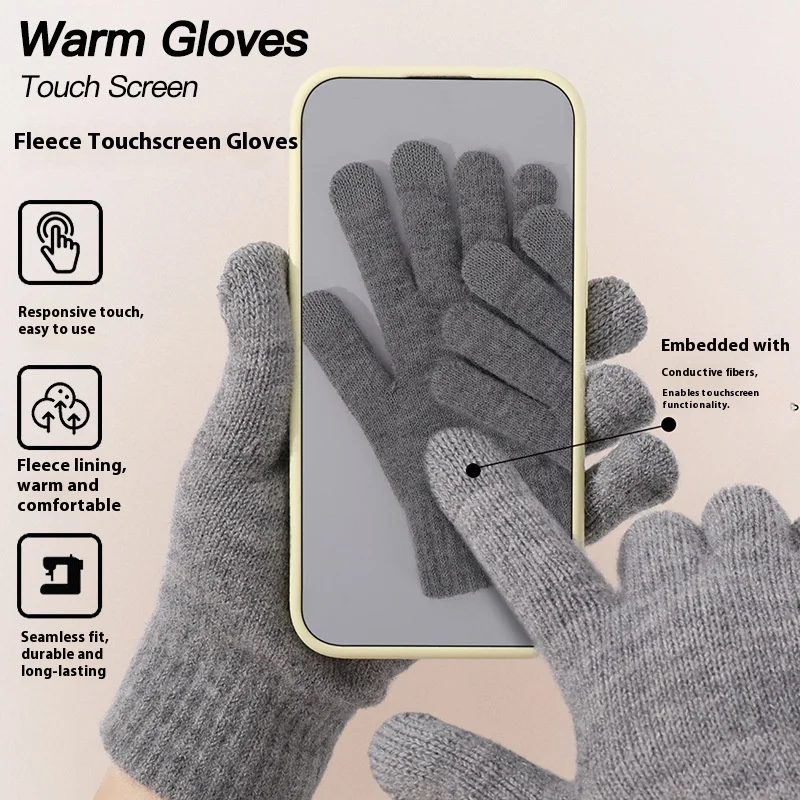 2015 الخريف/الشتاء قفازات محبوكة قبعة وشاح ثلاث قطع مجموعة-الصوف الدافئة تنفس قبعة لمس قفازات للجنسين