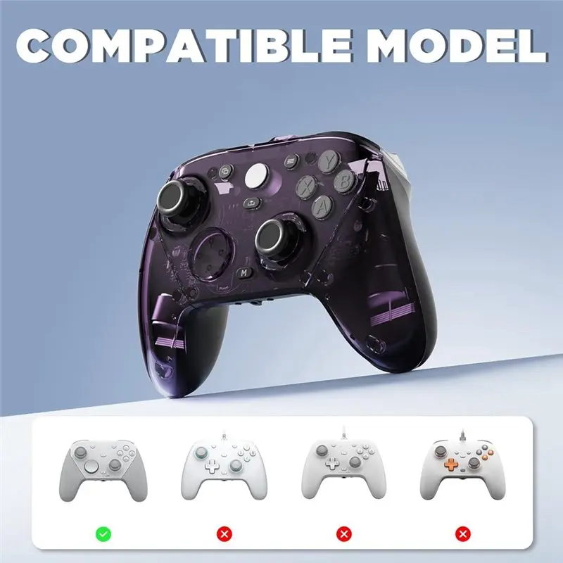 Carcasa magnética transparente con placas frontales intercambiables para controlador Gamesir G7 Pro, accesorios para Gamesir G7 Pro 5