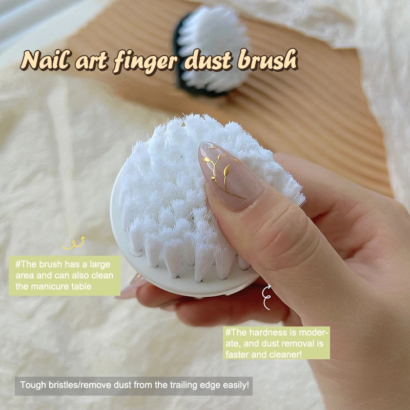 Profis Nail Art Reinigungsbürste Fingerschnalle Make-up Pinsel Nagel Staub Pinsel Maniküre Spezialisierte Werkzeuge