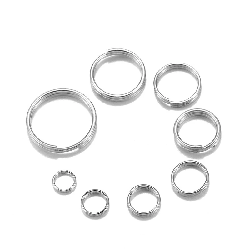 50-200Pcs/bag 4-20mm Open Jump Rings Double Loops Split Rings Connectors for Diy Jewelry Making Findings Accessories Supplies