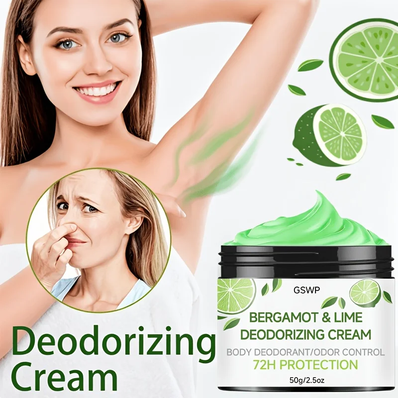 

GSWP Bergamot & Lime Deodorant Cream, all-over body deodorant, provides 72-hour odor control.50g/100g