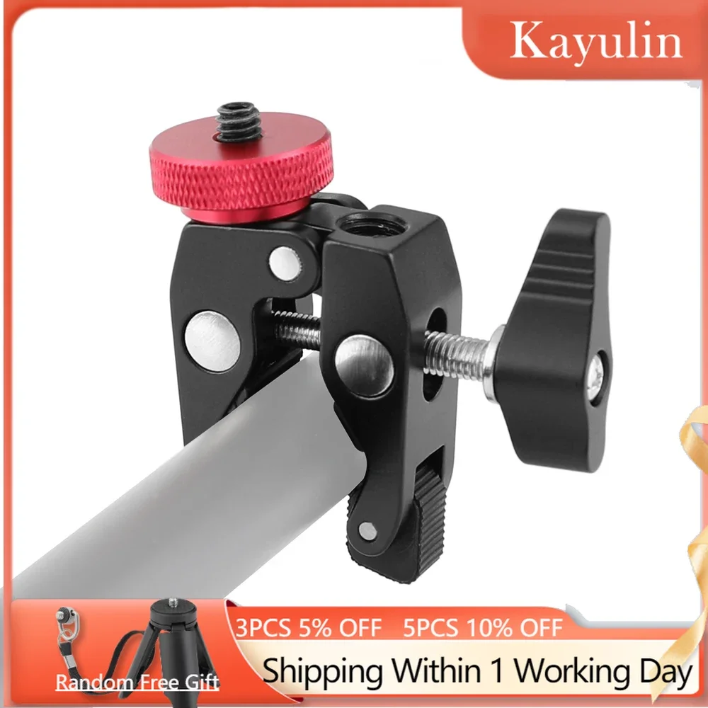 

Kayulin Super Clamp, двойные плоскогубцы, зажим, Супер зажим с 1/4 дюймовым до 1/4 дюймовым винтовым адаптером (черная Т-образная ручка), 2 шт.