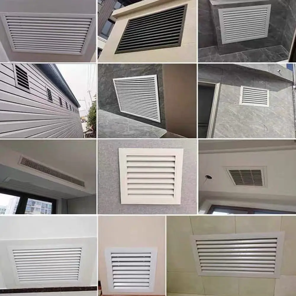 New Aluminum Alloy Air Vent Grille White Square Return Air Grill Ventilation Grille Houses