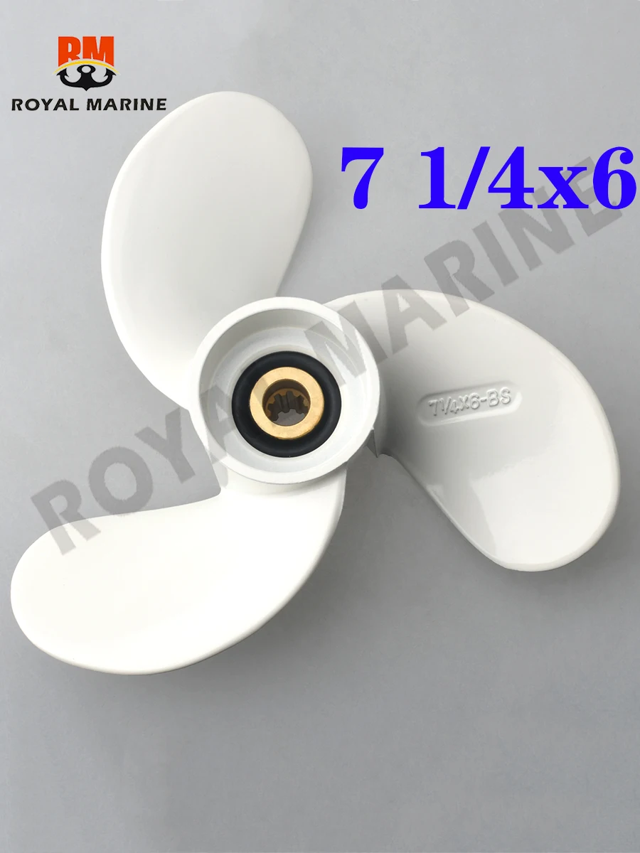 Aluminium Propeller 7 1/4x6-BS F 2,5 A/3A 7-1/4x6 6L5-45943-01-EL 9 spline Für Yamaha 3HP Außenbordmotor 6L5-45943 6L5-45943-00-00 – Detail 1