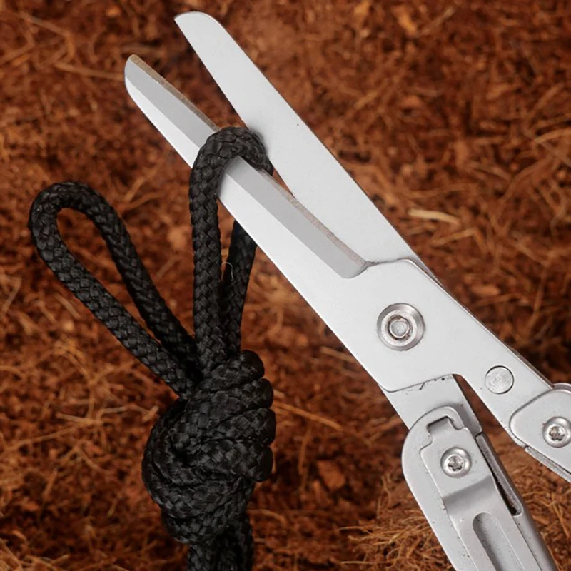 Big Scissors With Back Clip Graduated Scale Multi Functional Mini Portable Folding Scissors Combination Tool Outdoor Tools