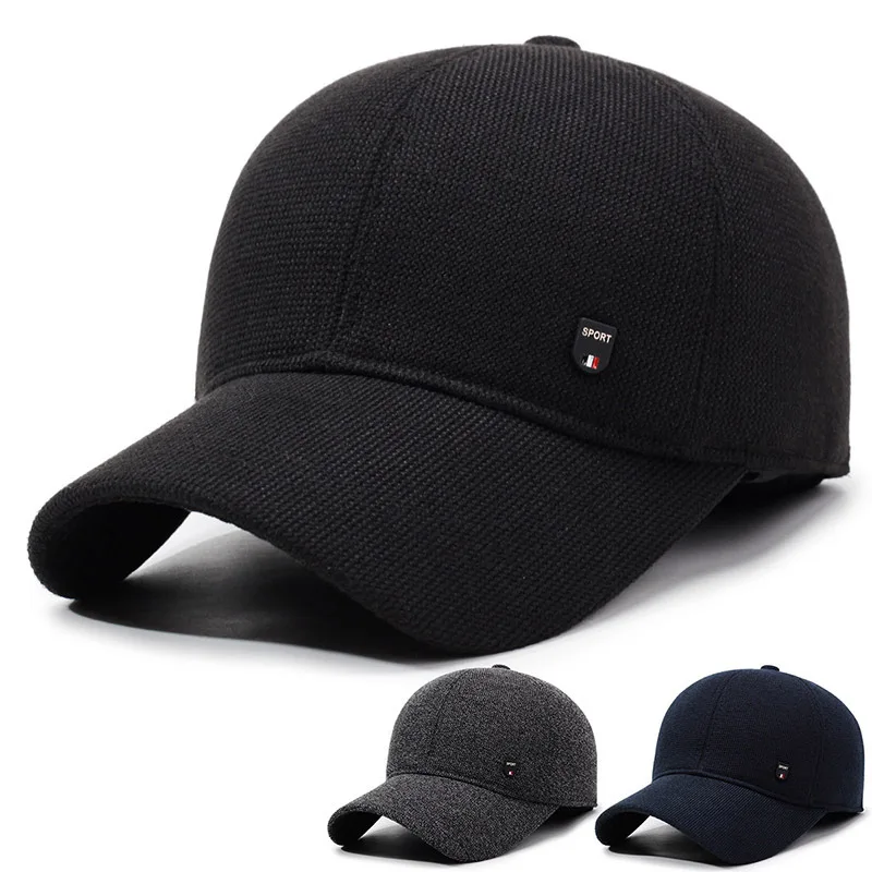 

For Dad s Warm Baseball Cap Grandpa s Autumn Winter Fleece Lined Cotton Hat