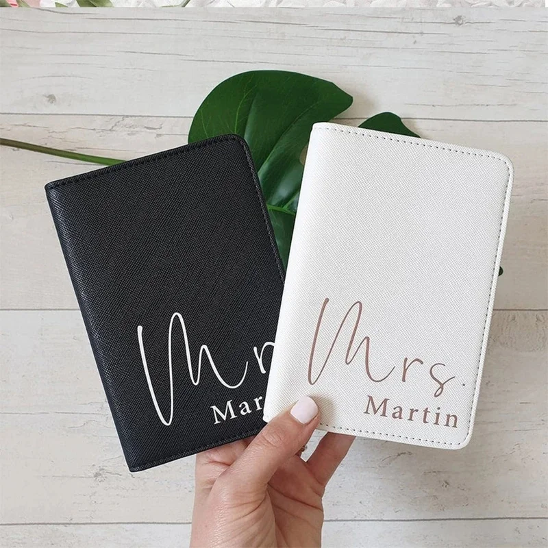 Personalized Passport Holder Leather Luggage Tag Travel Wallet Set Custom Bridesmaid Gifts Proposal For Her Christmas Gifts