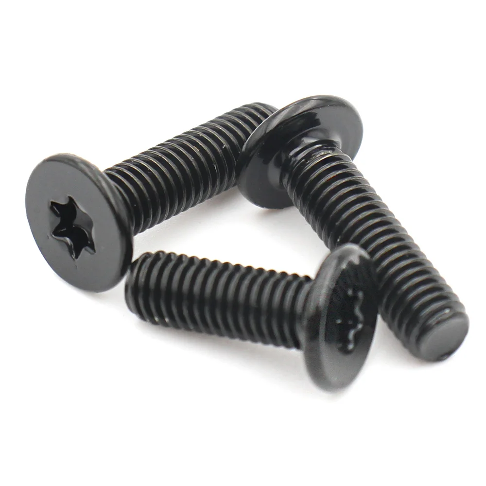 10pcs Black 304 Stainless Steel M1.6 M2 M2.5 M3 M4 M5 M6 M8 CM Six-Lobe Torx Ultra Thin Super Low Flat Wafer Head Screw Bolt