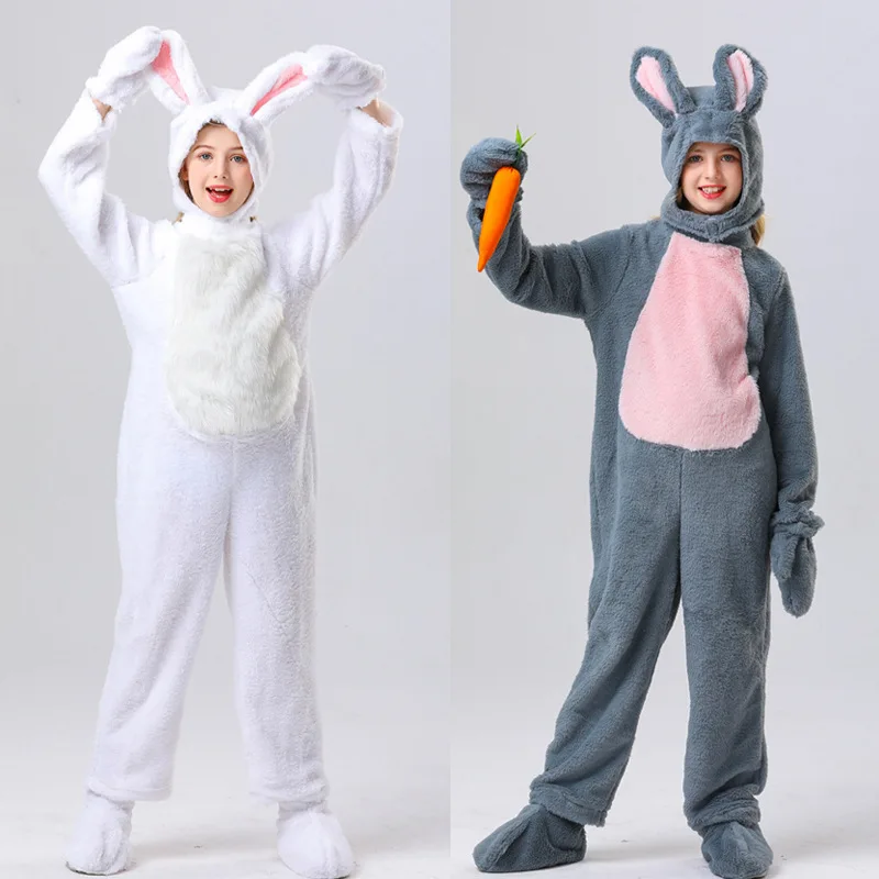 

Halloween Children's Animal Performance Costume Rabbit Role Play Gray Rabbit White Rabbit Performance Costume Stage Cosplay O...