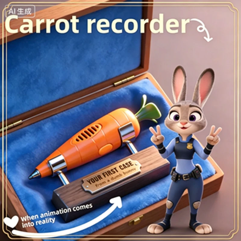 SoundCarrot Voice Recorder Electronic Sound Toy Can Write Graffiti Ballpoint Pen Novelty Voice Recorder Pen Gift