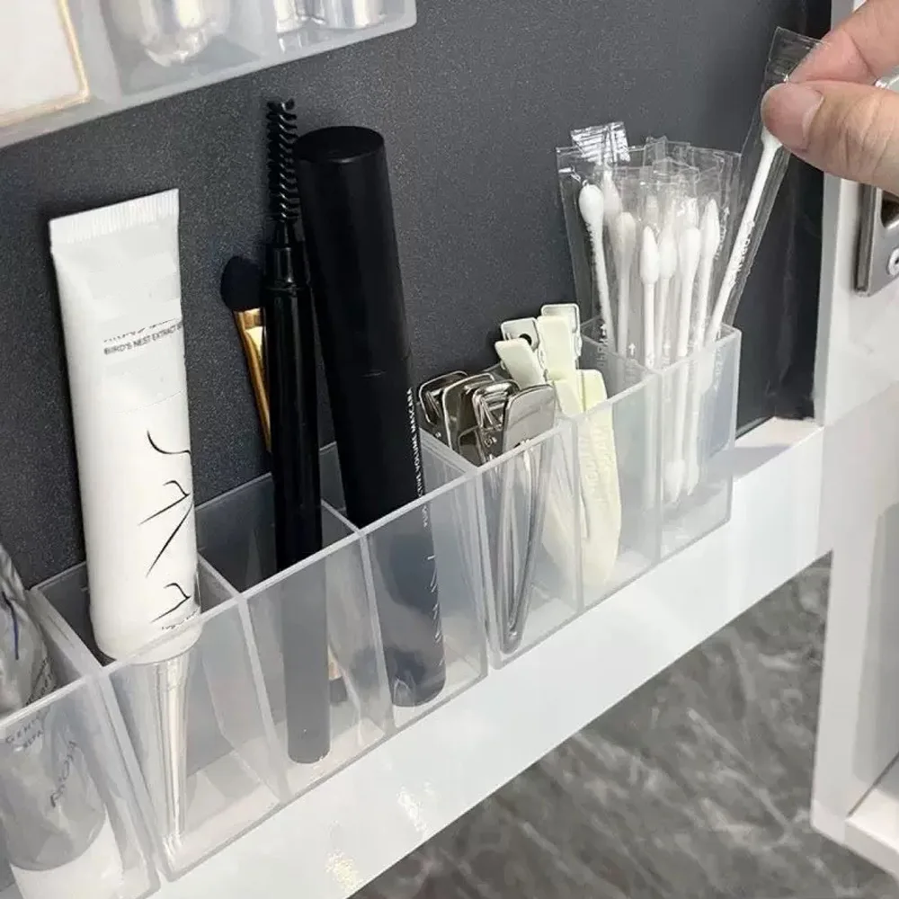 8PCS/4PCS/2PC , no punching required,multifunctional wall mounted compartment storage box, suitable for storing small items