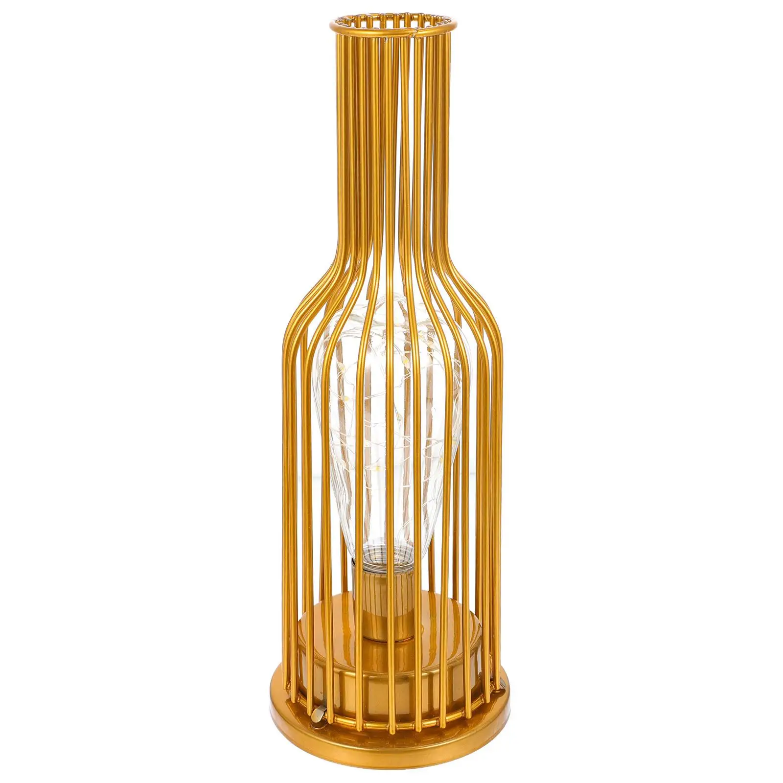 

Retro Bottle Desk Lamp Iron Light Decoration LED Night Light Creative Bedroom Living Room Office Lighting