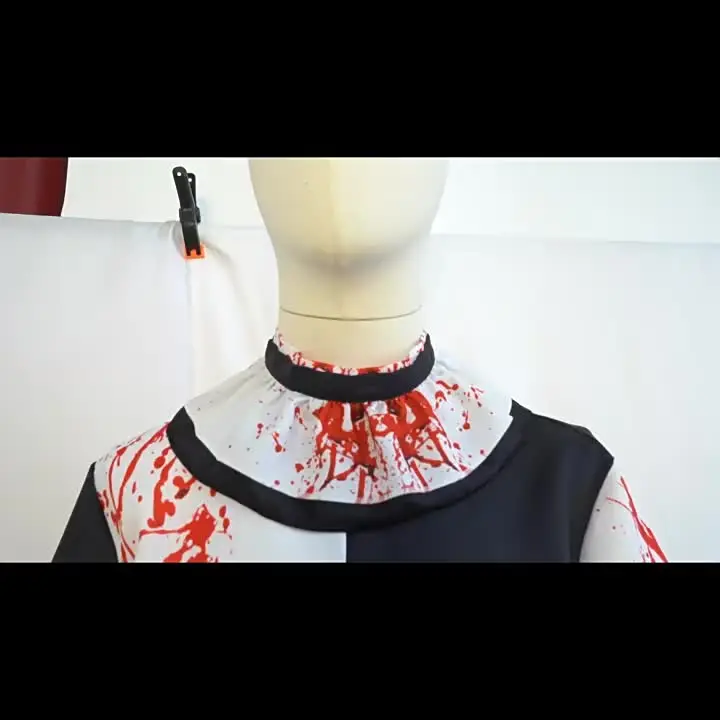 Men Halloween Costumes Art The Clown Cosplay Costume Movie Terrifierr 2 Bloody Jumpsuit Male Jumpsuit Horror Outfits