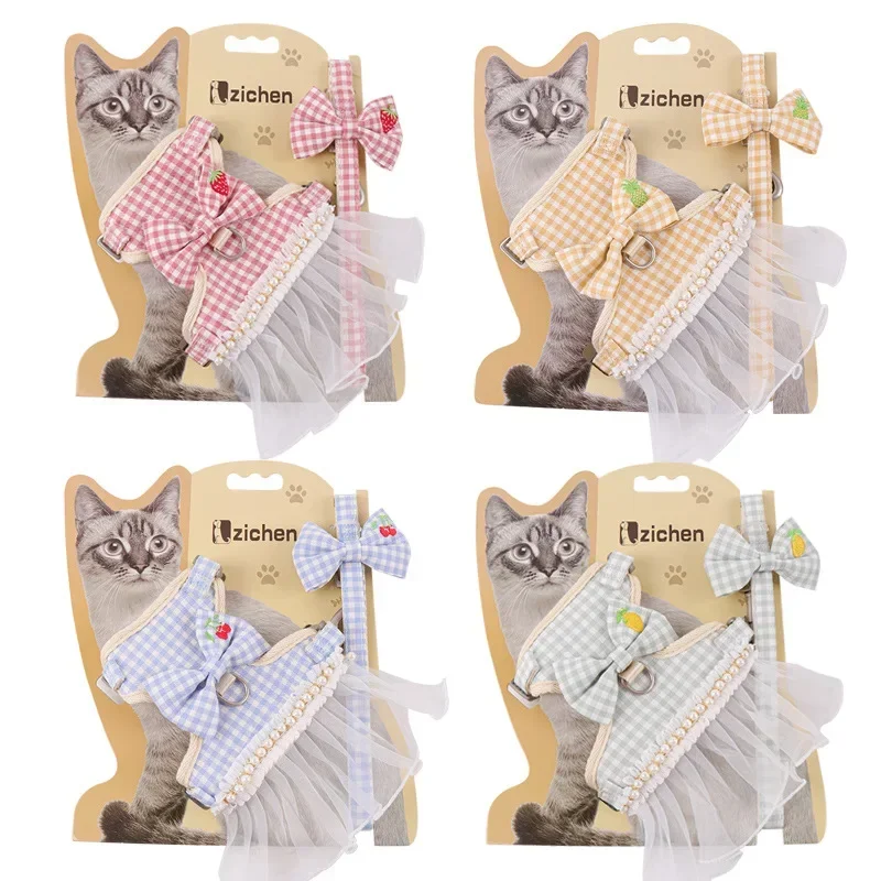 

Dog leash teddy bear cat vest style chest strap Korean version small dog pet supplies dog leash wholesale