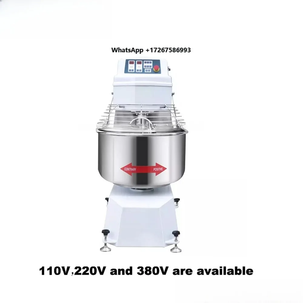 Luxury Fixed Spiral Dough Mixer with Touch Screen 2-Speed Motor for Bakery Bread Making