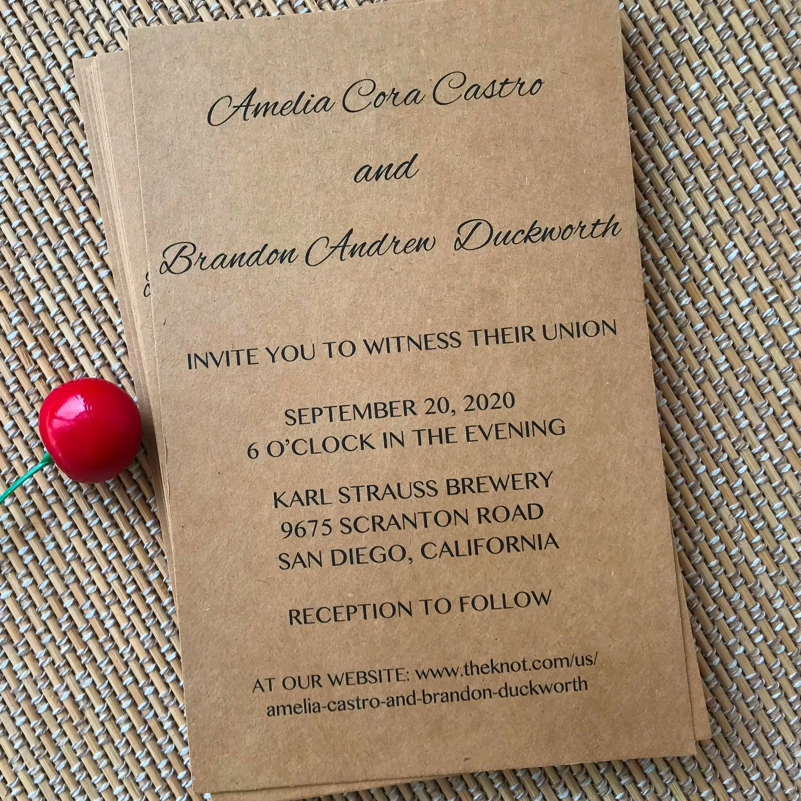 50 unidades de invitaciones de boda de papel marrón Kraft, RSVP personalizado, tarjeta de menú de cena, tarjeta de detalles impresa, tarjeta de agradecimiento para decoración