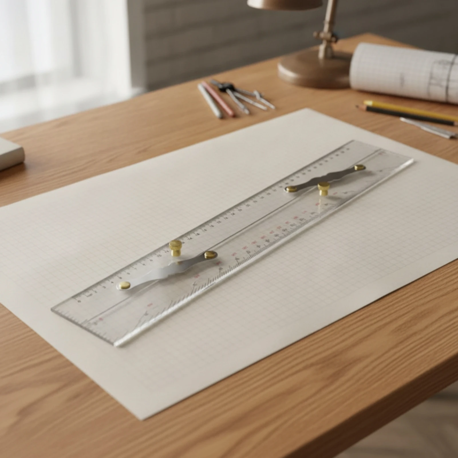 Parallel Ruler with Metal Links Accurate Parallel Ruler Drafting Tool Reliable Sturdy for Navigators, Navigation