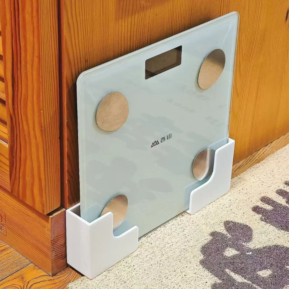 زوج واحد من دعامة ميزان الوزن المثبتة على الحائط، رف تخزين لتوفير مساحة، منظم مقياس الوزن #1