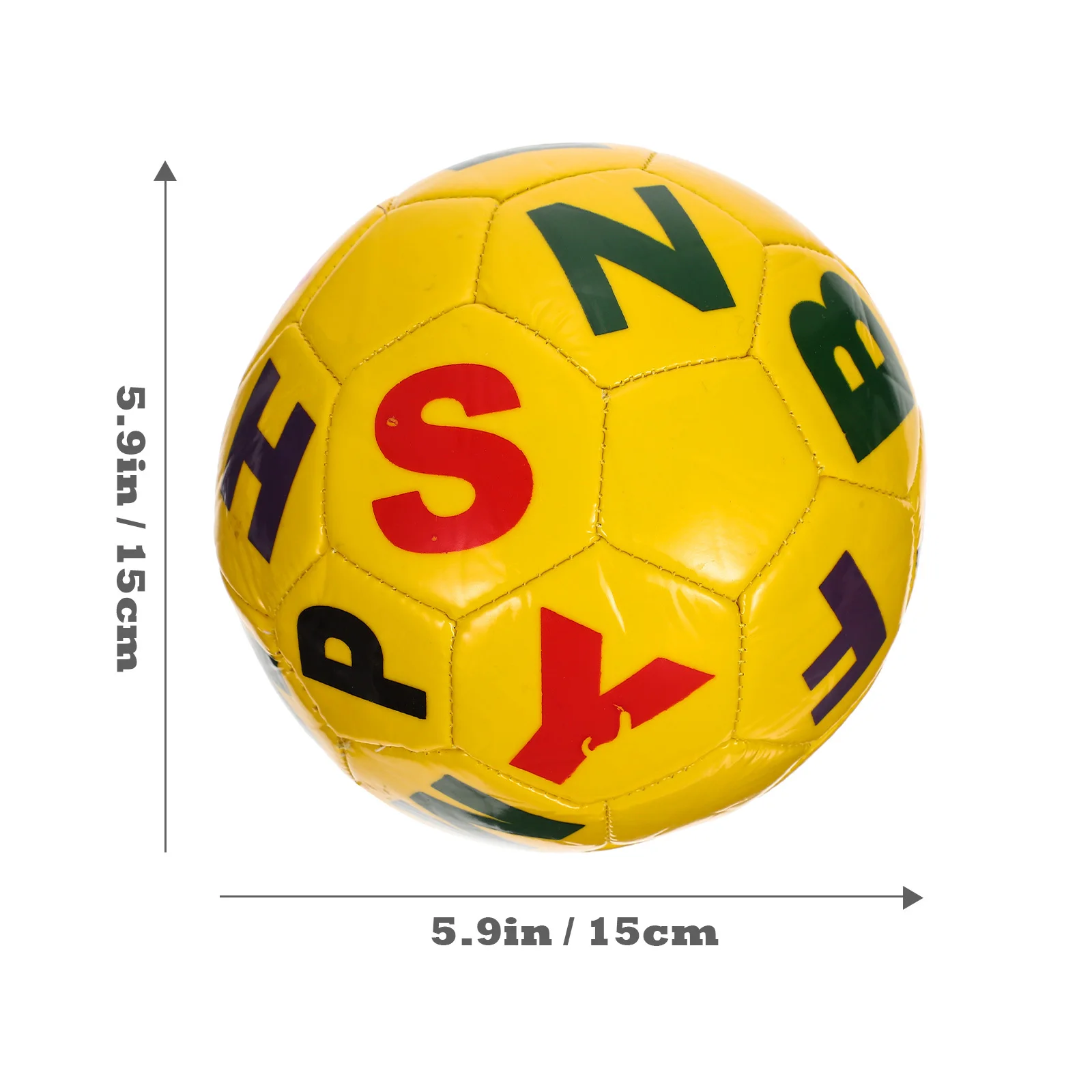 Piłka do piłki nożnej dla dzieci, lekka, z PVC, nadmuchiwana, z nadrukiem angielskich liter, zabawna zabawa na świeżym powietrzu i w pomieszczeniach.