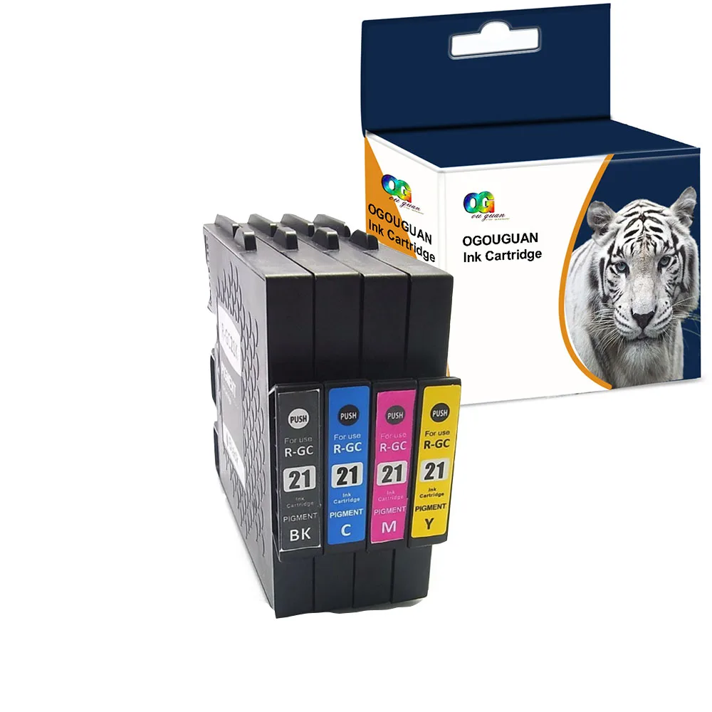 4pcs Compatible ink Cartridges for Ricoh GC21K GC 21K GC 21 For GX7000 GX5050N GX5000 GX3050SFN  printers