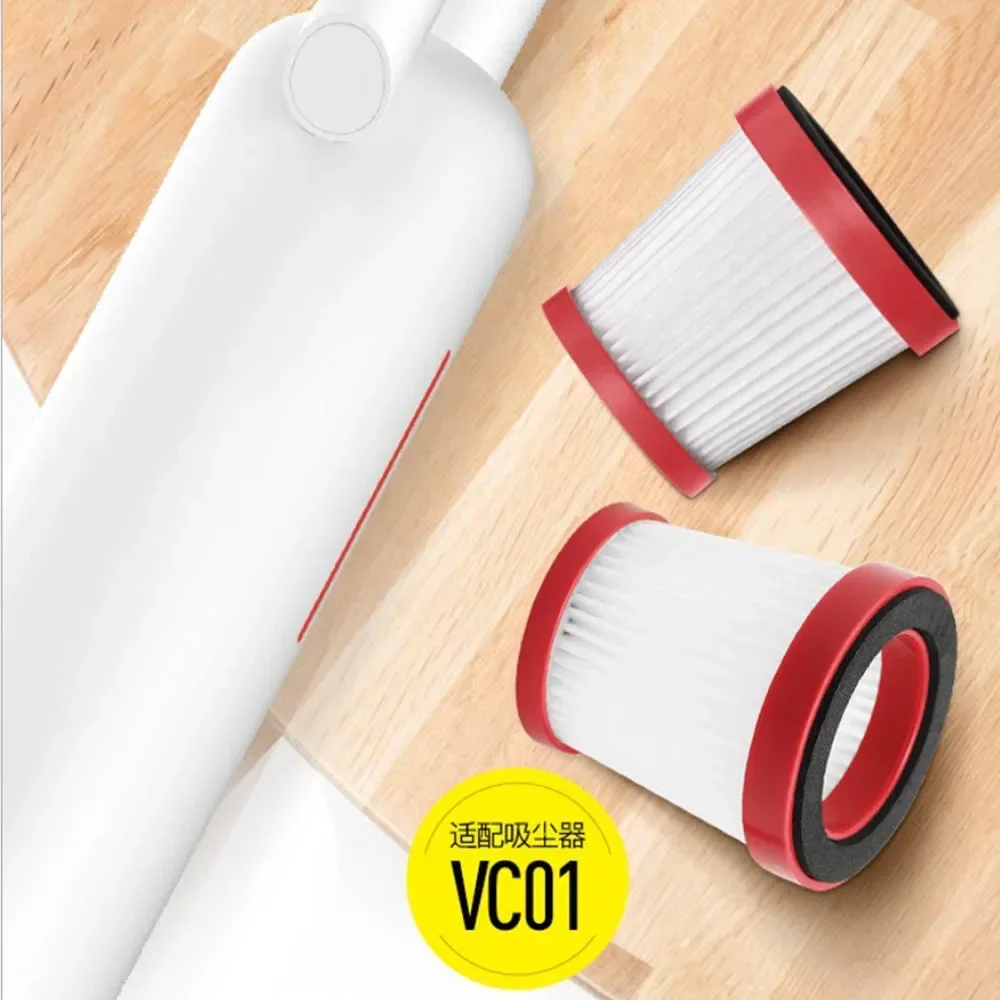 2ชิ้นตัวกรองสำหรับ VC01 Deerma เครื่องดูดฝุ่นแบบมือจับอุปกรณ์เสริมอะไหล่ตัวกรองแบบพกพา