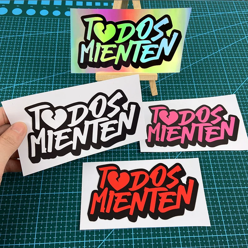 1PC TODAS MIENTEN naklejki motocyklowe wodoodporne na motocykl zbiornik paliwa przednia szyba okno samochodu skuter elektryczny etykiety winylowe — zdjęcie 3