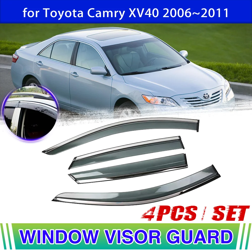 Window Visor for Toyota Camry XV40 Sedan Daihatsu Altis Aurion 2006~2011 2007 Vent Awning Rain Guard Cover Deflectors Accessorie