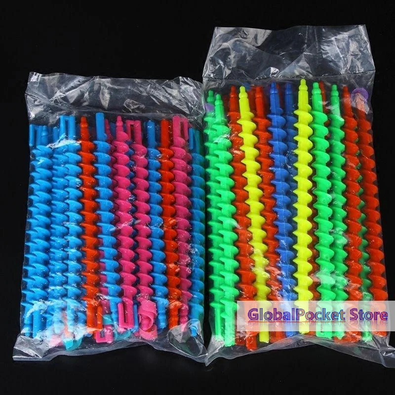 [TG823]1 Bag Random Curling Rods Heatless Curls Mixed Color Spiral Hair Styling Tools For Cold Perming Suitable For Hair Salons