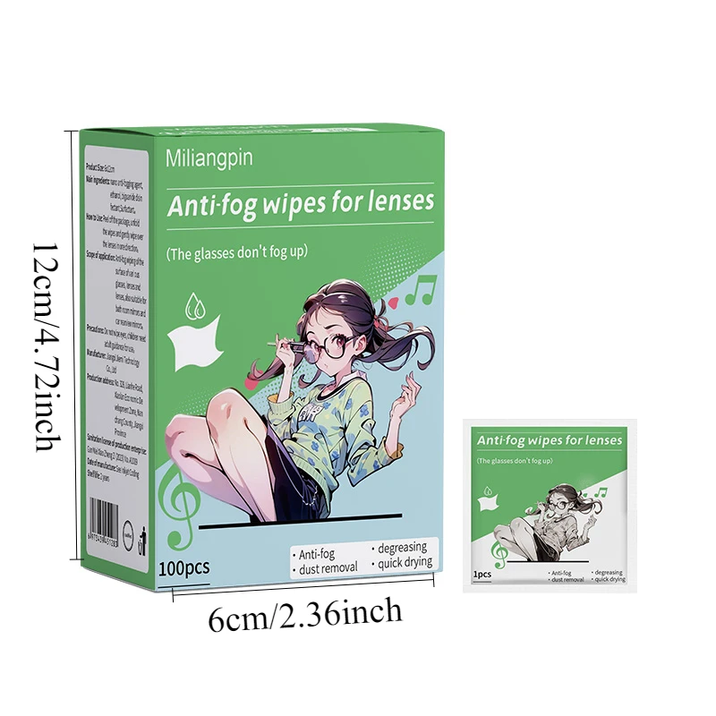 100 salviette monouso per lenti a contatto e detergenti per lenti, salviette per lucidare gioielli in metallo, occhiali antiappannante, schermo del telefono cellulare