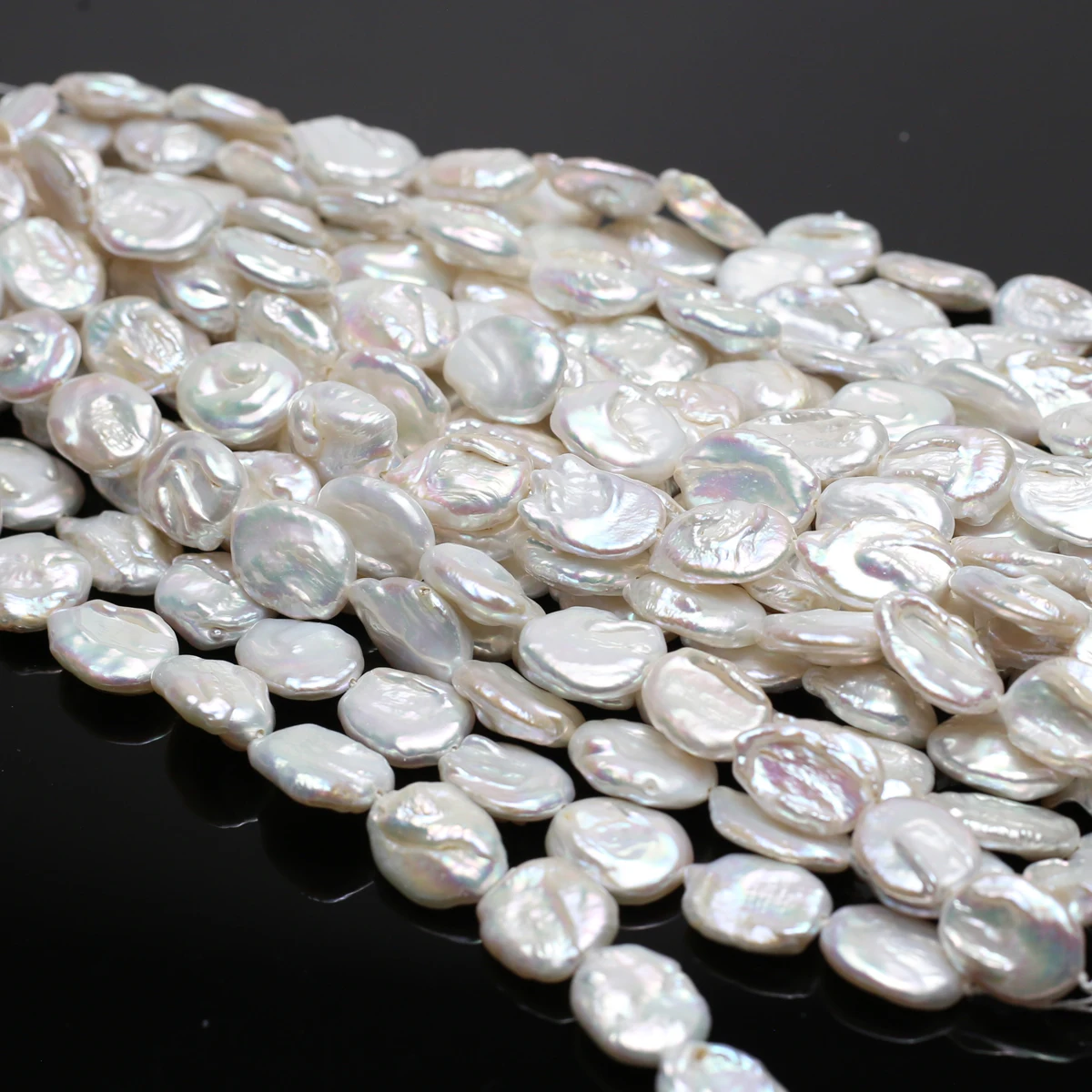 18cm 13x18mm Baroque Oval Shape Natural Freshwater Pearl Semi-Finished Beads for Jewelry Making DIY Necklace Bracelet Accessory