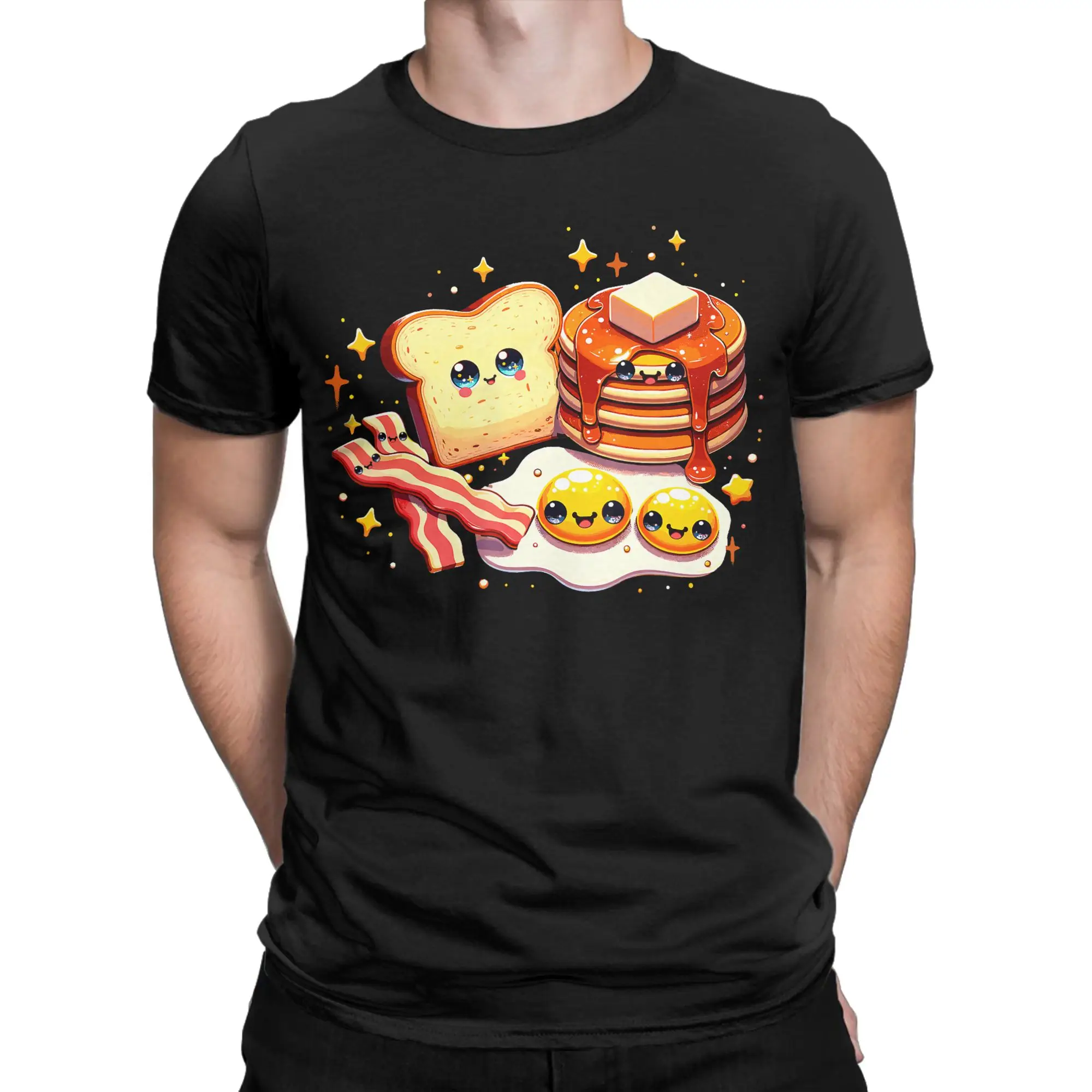 Full English Breakfast Lover Funny British Food T-Shirts for Men Cotton Tee Shirt Round Collar Short Sleeve T Shirts Clothing