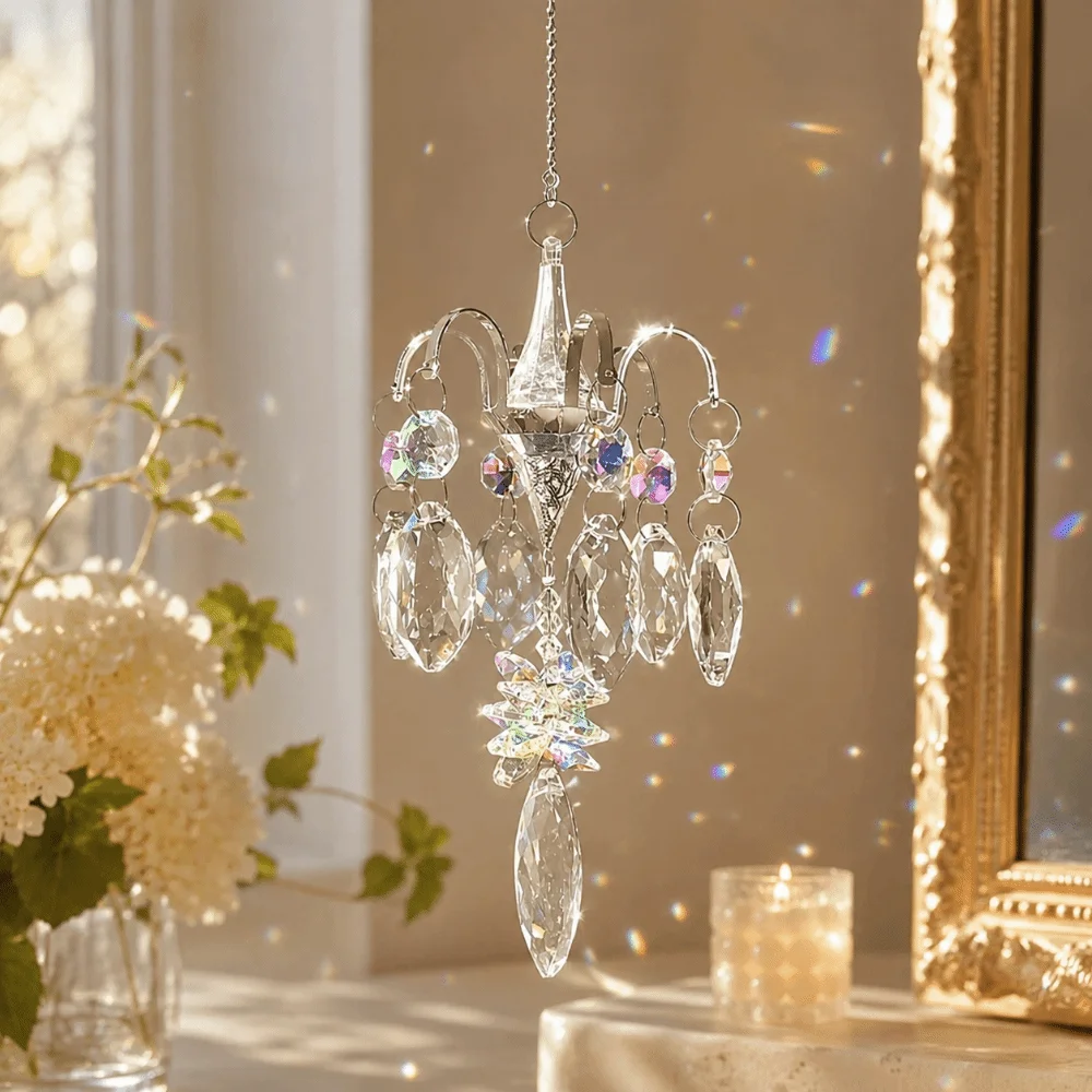 Rhinestone Pendant Sun Catcher Home Decoration Ornaments Crystal Suncatcher Shiny Fantasy Rainbow Maker Balcony